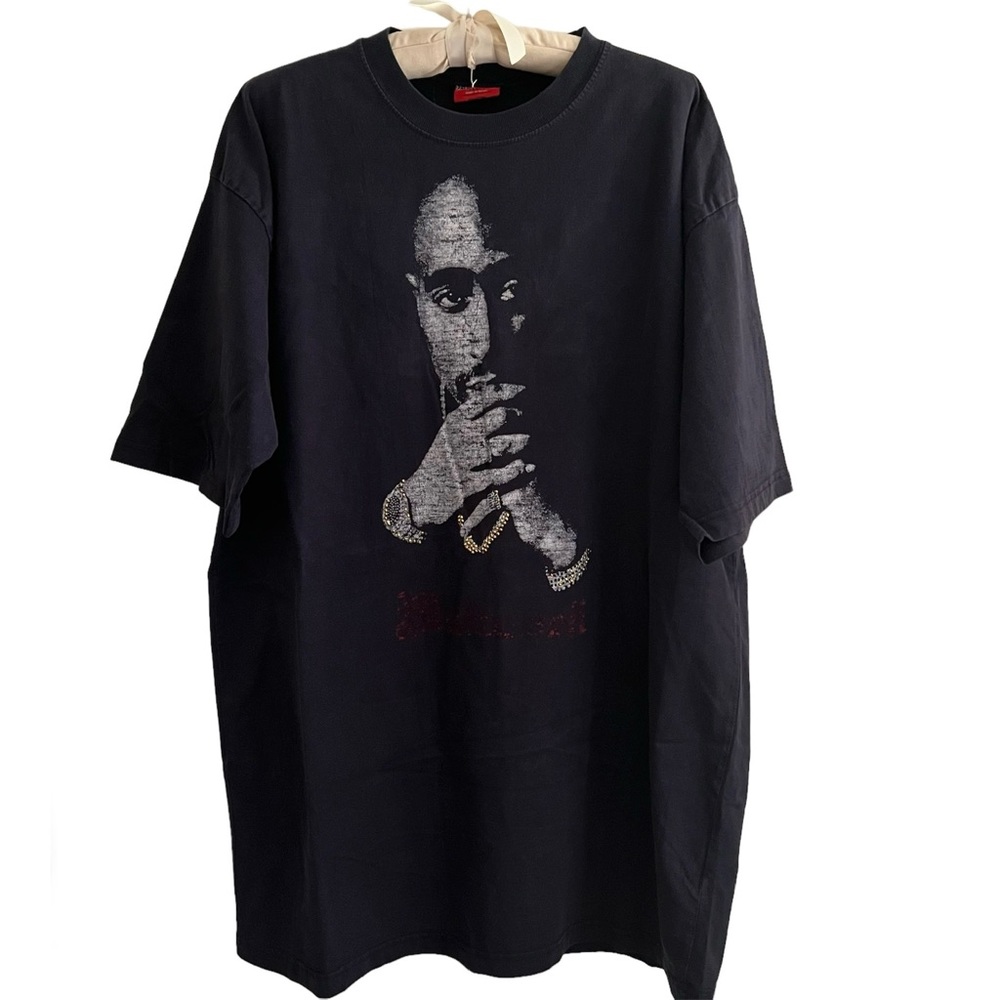 Vtg: Y2K Makaveli Tupac Studded Tee 🩸